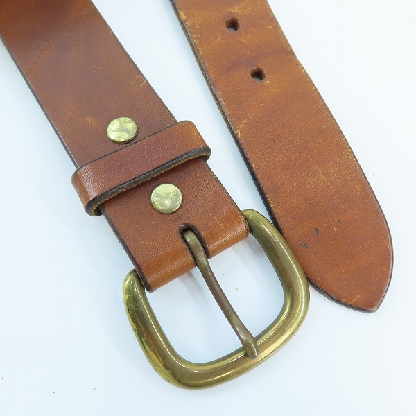 実際に弊社で買取させて頂いたFUNNY/ファニー OILING LEATHER HAND DYED ギャリソンベルト 30/75の画像 1枚目