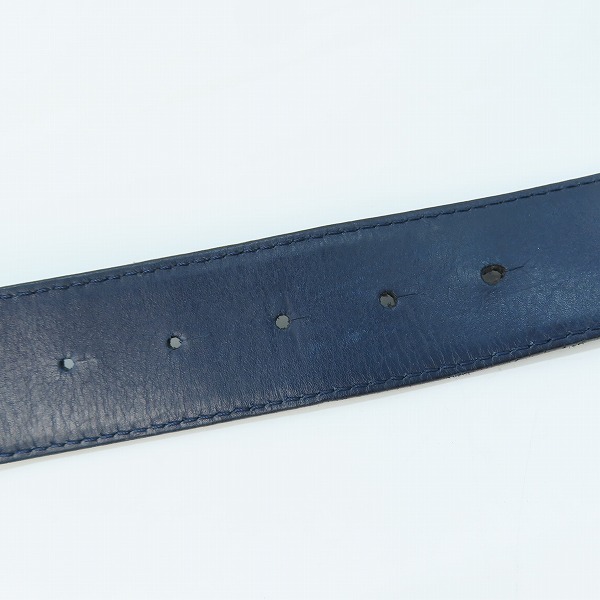 実際に弊社で買取させて頂いたLOEWE/ロエベ アナグラムロゴ レザーベルト 85/34の画像 5枚目