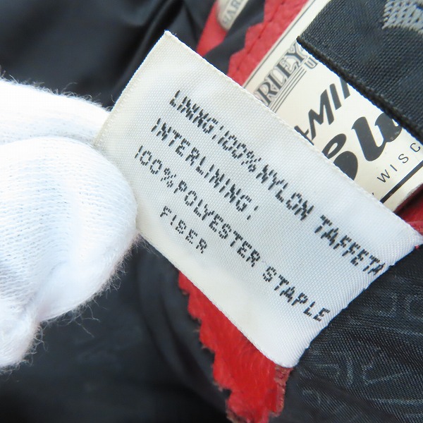 実際に弊社で買取させて頂いたHARLEY DAVIDSON/ハーレーダビッドソン レザー スタジャン/Mの画像 4枚目