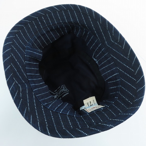 実際に弊社で買取させて頂いたSUGAR CANE/シュガーケーン ウォバッシュストライプ ポークパイハット/帽子  SC02467/7 1/2 の画像 4枚目