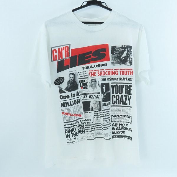 実際に弊社で買取させて頂いたGUNS N' ROSES/ガンズ＆ローゼズ ヴィンテージ 89年 バンドTシャツ /L