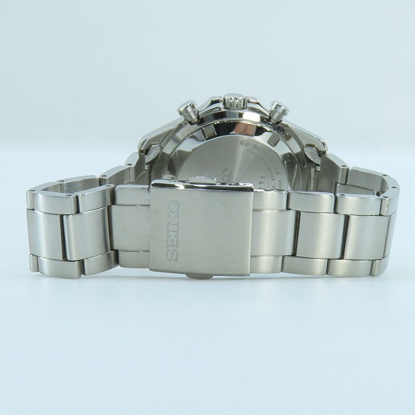 実際に弊社で買取させて頂いたSEIKO/セイコー スピリット クロノグラフ クオーツ腕時計 8T67-00C0 ブルー文字盤 シルバーの画像 2枚目