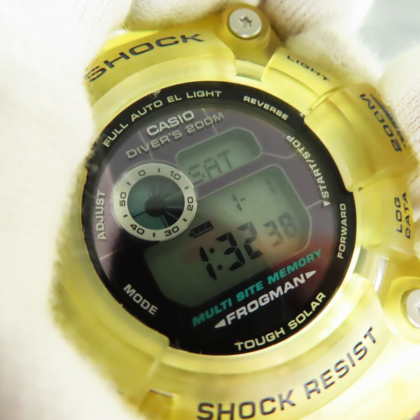 実際に弊社で買取させて頂いたG-SHOCK/Gショック 第8弾イルクジ フロッグマン タフソーラー GW-202AK-7JRの画像 5枚目