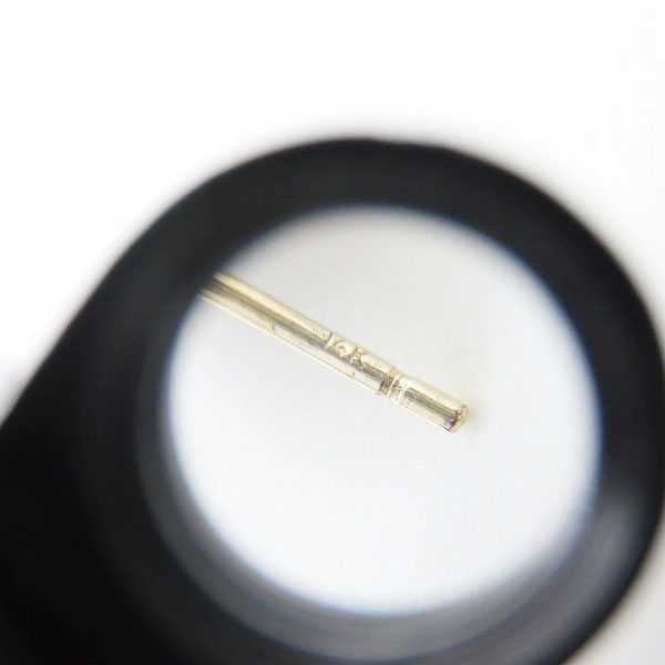 実際に弊社で買取させて頂いたCHROME HEARTS/クロムハーツ クロスボール スタッド ピアスｗ/1ダイヤの画像 5枚目