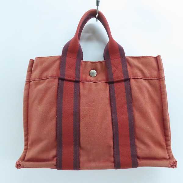 実際に弊社で買取させて頂いたHermes/エルメス フールトゥPM キャンバス ミニトートバッグの画像 1枚目