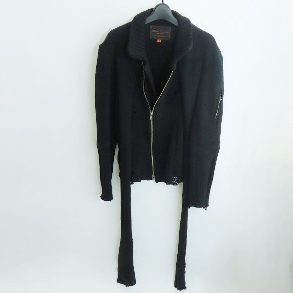 実際に弊社で買取させて頂いたUNDER COVER/アンダーカバー 05AW ARTS&CRAFTS期 変形 ジップアップ ニット 5A213-B6 /2