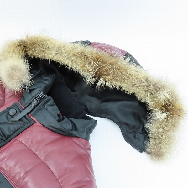 実際に弊社で買取させて頂いたR.J.B FLAT HEAD/フラットヘッド フーディ ラムレザー ダウンジャケット/40の画像 9枚目