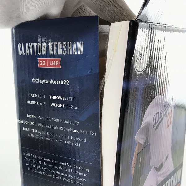 実際に弊社で買取させて頂いたロサンゼルス・ドジャース #22 クレイトン・カーショウ ボブルヘッドフィギュア/首振り人形 の画像 8枚目