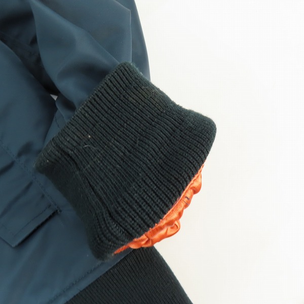 実際に弊社で買取させて頂いたSchott/ショット AMERICAN COLLEGE MA-1/フライトジャケット ネイビー 3132081 /Sの画像 8枚目