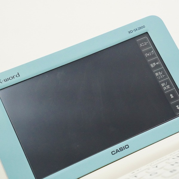 実際に弊社で買取させて頂いたCASIO/カシオ XD-SK2800 EX-word エクスワード ホワイト 電子辞書 簡易動作確認済みの画像 3枚目