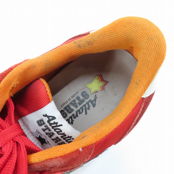 実際に弊社で買取させて頂いたATLANTIC STARS/アトランティックスターズ ANTARES/アンタレス レッド スニーカー/40の画像 4枚目