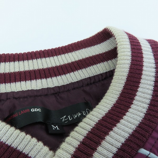 実際に弊社で買取させて頂いたGDC/ジーディーシー バックプリント スタジャン/ジャケット M8019ppl /Mの画像 6枚目