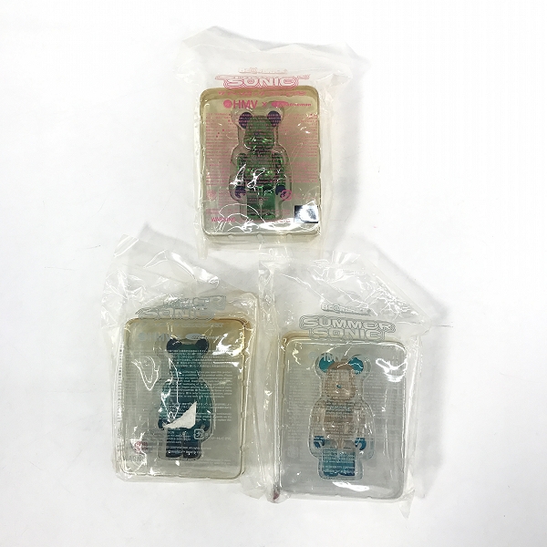 実際に弊社で買取させて頂いた【未開封】メディコムトイ ベアブリック サマーソニックゼロセブン HMV×CREATIVEMAN 100％ 3点セット