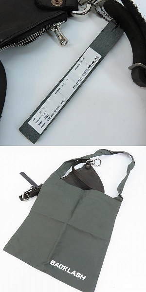 実際に弊社で買取させて頂いたISAMUKATAYAMA BACKLASH/バックラッシュ 2WAY 三日月形ショルダーバッグ/バナナバッグ/243-04の画像 9枚目