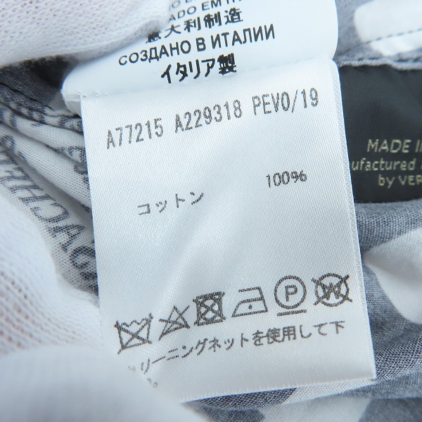 実際に弊社で買取させて頂いた【JPタグ】VERSACE/ヴェルサーチ 文字 総柄 長袖 ボタン シャツ A77215 A229318 PEVO/19/40の画像 4枚目