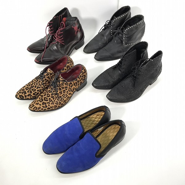 実際に弊社で買取させて頂いた【おまとめ】Roen×semantic design/ロエン×セマンティックデザイン ドレスシューズ/サイドジップシューズ/スリッポン 他