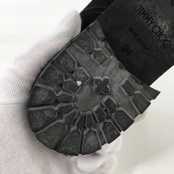 実際に弊社で買取させて頂いたJimmy Choo/ジミーチュウ ロゴプレート スウェードレザーブーツ 34の画像 6枚目