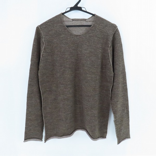 実際に弊社で買取させて頂いたKAZUYUKI KUMAGAI ATTACHMENT/カズユキクガマイ アタッチメント プレーディング天竺クルーネック ニット KK62-052/1