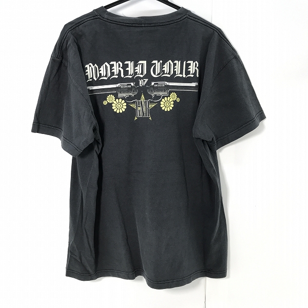 実際に弊社で買取させて頂いたGUNS N' ROSES/ガンズアンドローゼズ SHOOT製 ヴィンテージ/ビンテージ 2007 ワールド ツアー バンド Tシャツ/XLの画像 1枚目