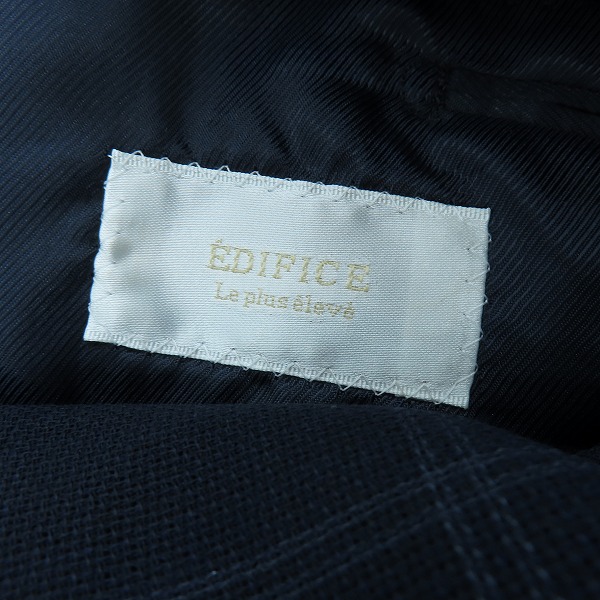 実際に弊社で買取させて頂いたEDIFICE/エディフィス チェック テーラードジャケット/44の画像 2枚目