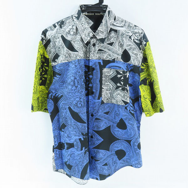 実際に弊社で買取させて頂いた【JPタグ】VERSACE/ヴェルサーチ バロッコ柄/総柄 マルチカラー 半袖シャツ A79246 A224448 PEVO/18 Size/41