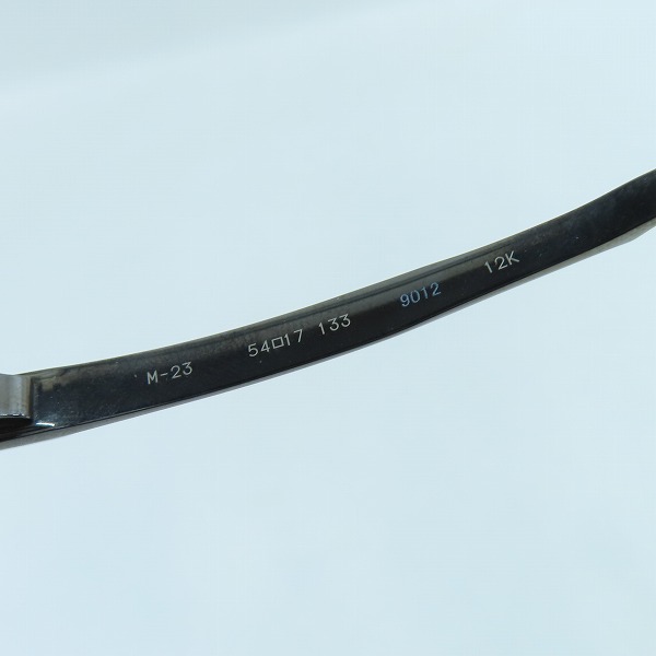 実際に弊社で買取させて頂いた999.9/フォーナインズ 眼鏡/メガネフレーム TITANIUM 度入り アイウェア M-23 Col.9012の画像 7枚目