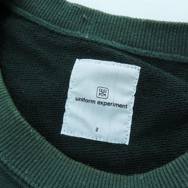 実際に弊社で買取させて頂いたuniform experiment/ユニフォームエクスペリメント 21AW SLEEVE PANELED CREWNECK スウェット UE-212015/2の画像 2枚目