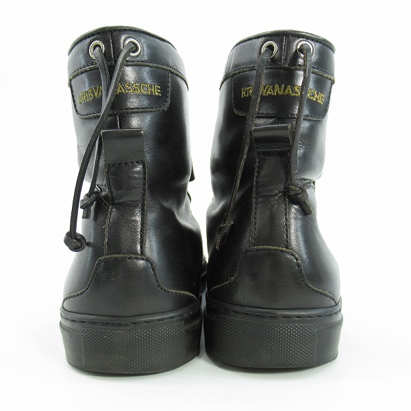 実際に弊社で買取させて頂いたKRISVANASSCHE/クリスヴァンアッシュ ベルクロ ハイカットスニーカー ブラック/42の画像 1枚目