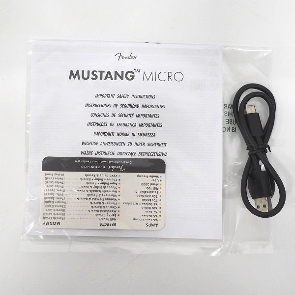 実際に弊社で買取させて頂いたFender/フェンダー MUSTANG MICRO/マスタング マイクロ ギター ヘッドフォンアンプ【動作確認済】の画像 5枚目
