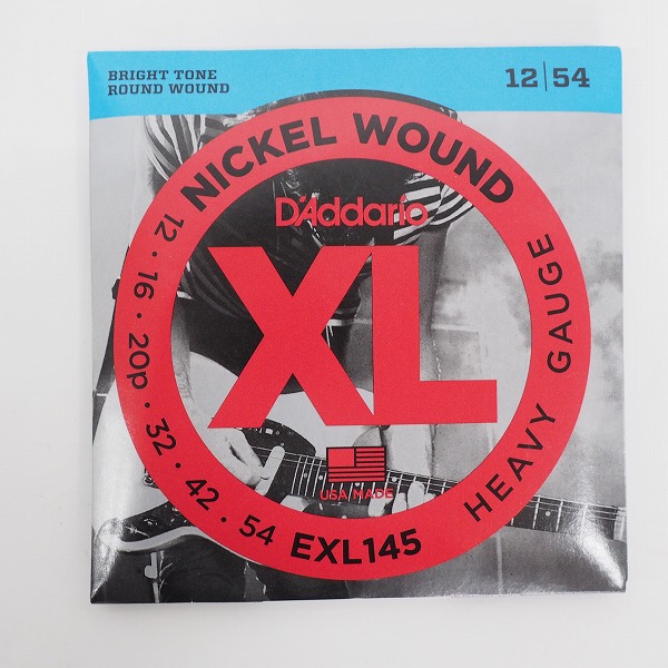 実際に弊社で買取させて頂いた【未開封】D'Addario/ダダリオ Nickel Wound XL EXL145 12-54 HEAVY GAUGE エレキギター弦 5個セットの画像 2枚目
