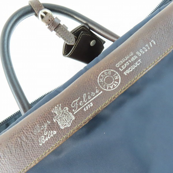 実際に弊社で買取させて頂いたFelisi/フェリージ ナイロン×レザー ブリーフケース 8637の画像 4枚目