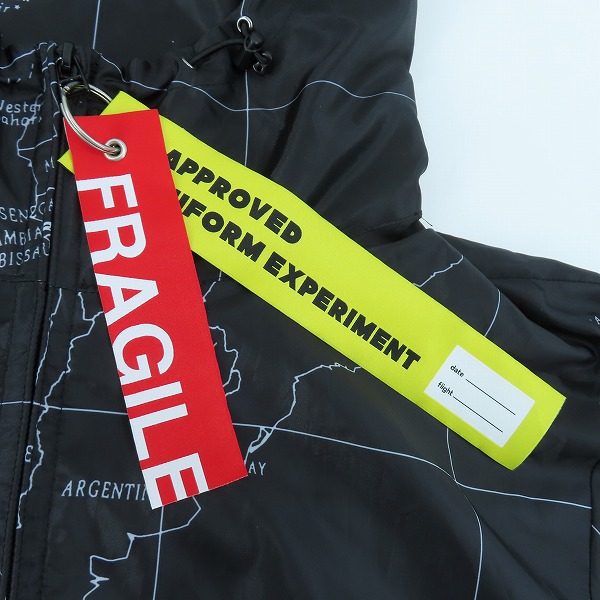 実際に弊社で買取させて頂いたuniform experiment/ユニフォームエクスペリメント 20SS WORLD MAP HOODED/ワールドマップマウンテンパーカー UE-200000/4の画像 5枚目