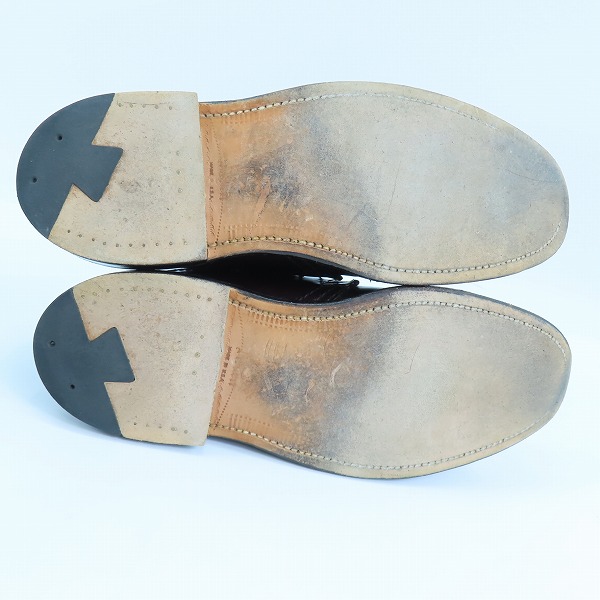 実際に弊社で買取させて頂いたALDEN/オールデン コードバン チャッカ レザーブーツ/シューズ 1339/7 シューツリー付きの画像 2枚目