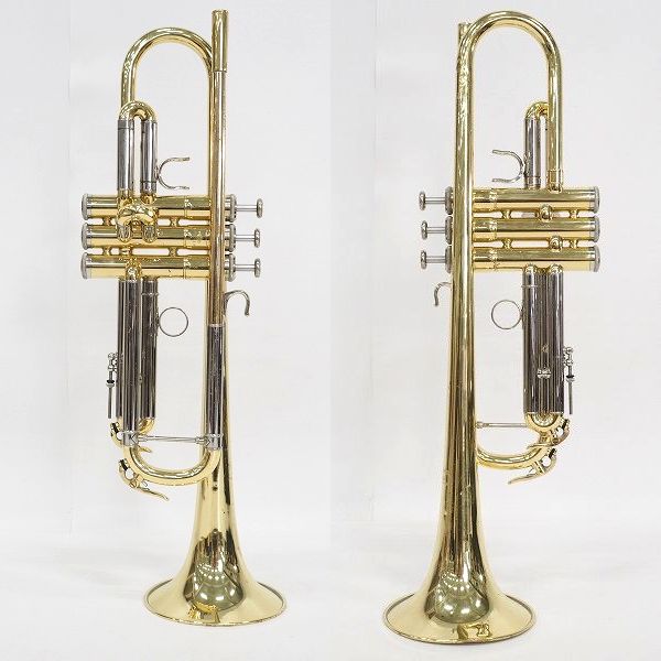 実際に弊社で買取させて頂いた★YAMAHA/ヤマハ CUSTOM YTR-800/YTR800 トランペット ゴールドｘシルバー ハードケース付の画像 1枚目