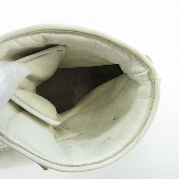 実際に弊社で買取させて頂いたKRISVANASSCHE/クリスヴァンアッシュ ベルクロ ハイカットスニーカー ホワイト/42の画像 4枚目