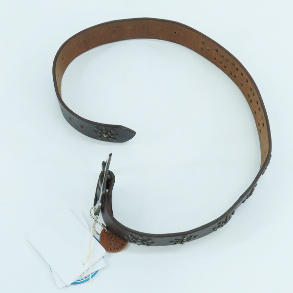 実際に弊社で買取させて頂いたHYSTERIC GLAMOUR×OLD STUD/ヒステリックグラマー×オールドスタッズ スタッズ レザー ベルト 0251QE03281の画像 4枚目