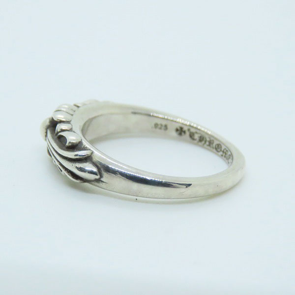実際に弊社で買取させて頂いた【インボイス】CHROME HEARTS/クロムハーツ BABYCLSC/ ベイビークラシック フローラルクロス リング 19号の画像 2枚目