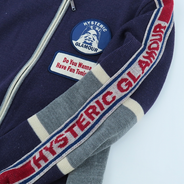 実際に弊社で買取させて頂いたHYSTERIC GLAMOUR/ヒステリックグラマー ガールワッペン ジップアップ ブルゾン 0193NJ01/Fの画像 6枚目