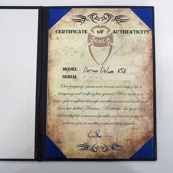 実際に弊社で買取させて頂いた★Leo Scala Guitars/レオ・スカラ Deran Deluxe KSE エレキギター ハードケース付の画像 1枚目