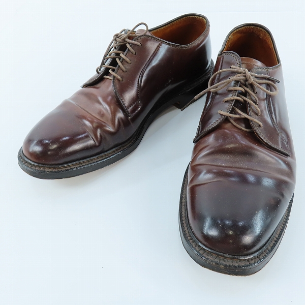 実際に弊社で買取させて頂いたALDEN/オールデン SHELL CORDOVAN LEATHER/シェルコードバンレザー プレーントゥ シューズ 990/7.5D