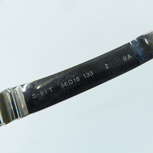 実際に弊社で買取させて頂いた999.9/フォーナインズ チタンフレーム ハーフリム アイウエア/メガネフレーム S-91Tの画像 5枚目