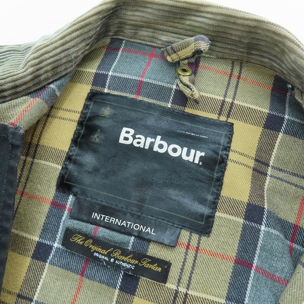実際に弊社で買取させて頂いたBarbour/バブアー INTERNATIONAL インターナショナル オイルドジャケット 1402131 の画像 2枚目
