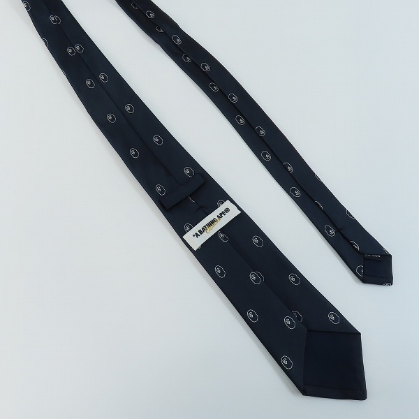 実際に弊社で買取させて頂いたA BATHING APE/ア ベイシングエイプ サル顔総柄ネクタイの画像 4枚目