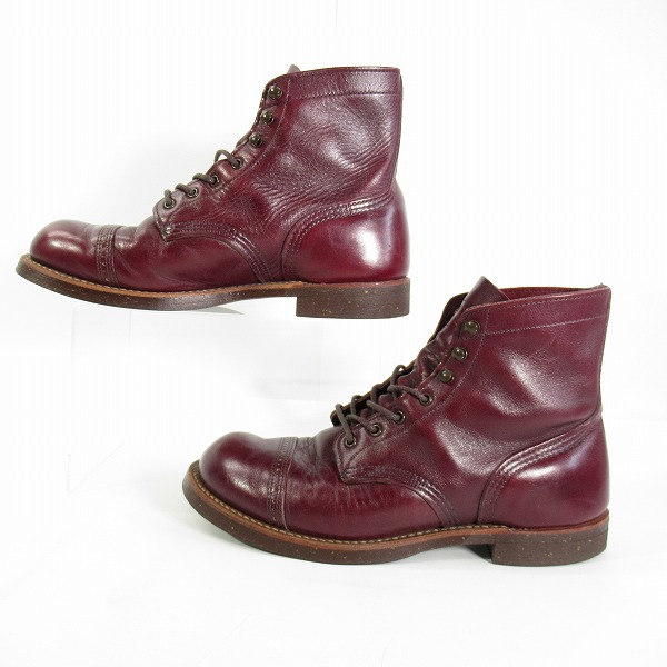 実際に弊社で買取させて頂いたRED WING/レッドウィング 羽タグ アイアンレンジマンソンブーツ 8012/8.5Dの画像 3枚目