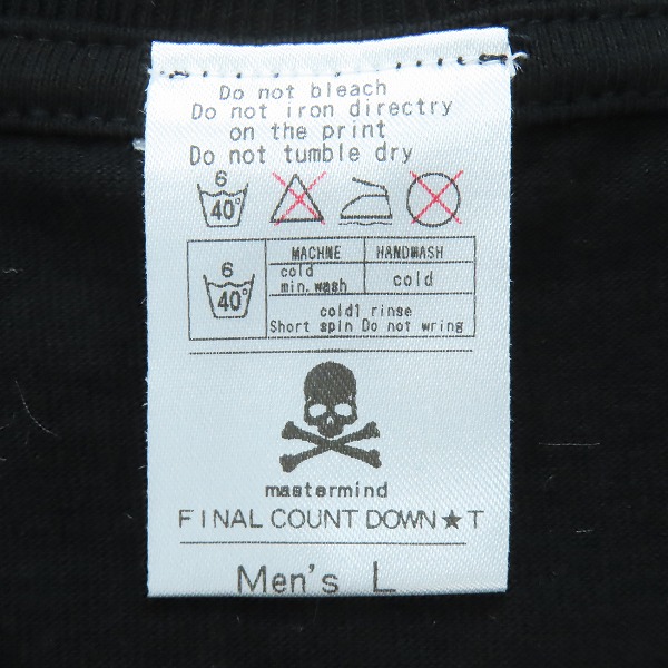 実際に弊社で買取させて頂いたmastermind JAPAN/マスターマインド FINAL COUNT DOWN/ファイナルカウントダウン チェック柄LOVE Tシャツ/Lの画像 2枚目