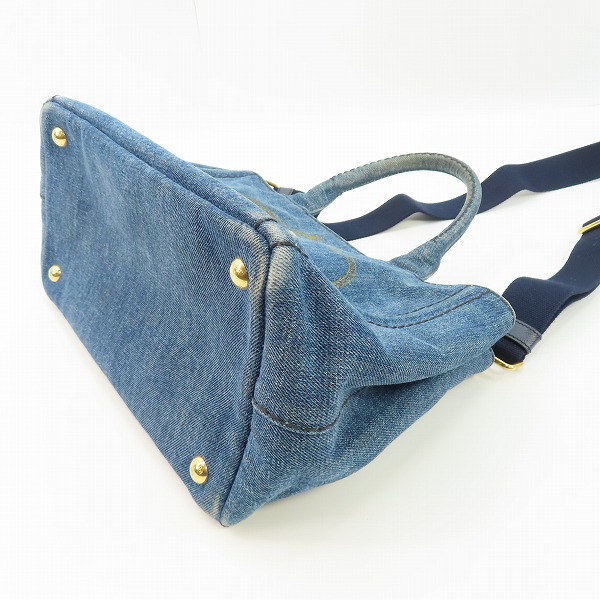 実際に弊社で買取させて頂いたPRADA/プラダ CANAPA/カナパ デニム 2WAY ハンド/ショルダー バッグ 1BG439の画像 3枚目