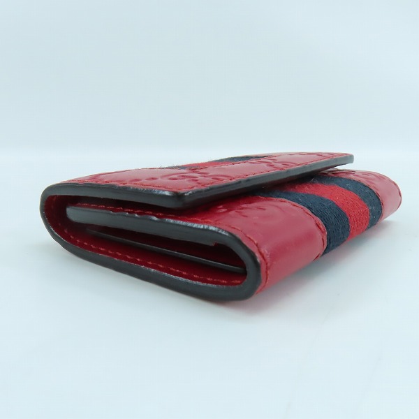 実際に弊社で買取させて頂いたGUCCI/グッチ グッチシマレザー 6連キーケース シェリーライン/ウェブラインの画像 2枚目