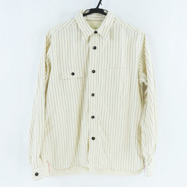 実際に弊社で買取させて頂いたSUGAR CANE/シュガーケーン ドットストライプ柄 長袖シャツ SC27076 /L