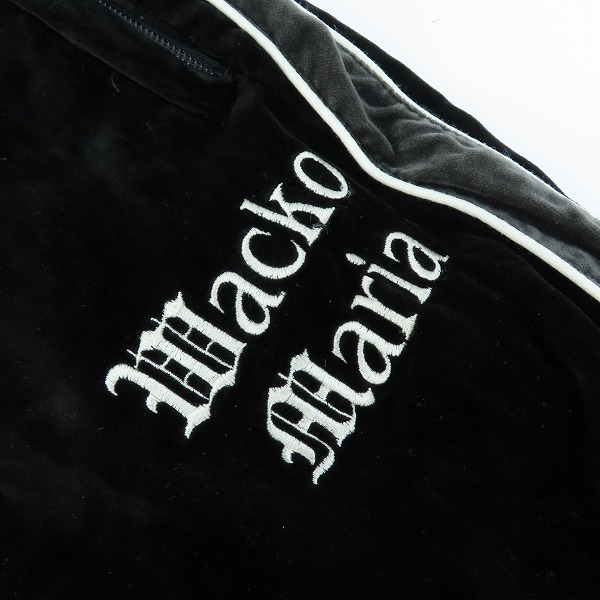 実際に弊社で買取させて頂いたWACKO MARIA/ワコマリア 23FW VELVET TRACK PANTS/ロゴ刺繍 ベロア トラック パンツ/ジャージ/Mの画像 6枚目