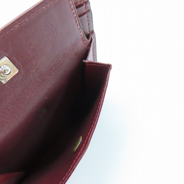 実際に弊社で買取させて頂いたCartier/カルティエ 二つ折り 財布 ブラックの画像 5枚目